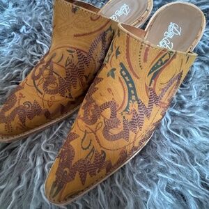 Sundance Catalog Stylish Dan Post Embroidered Mules